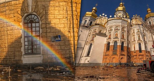 Бог з нами! Злива У братії Києво-Печерської лаври повідомили про знак небесної підтримки після варварського російського обстрілу